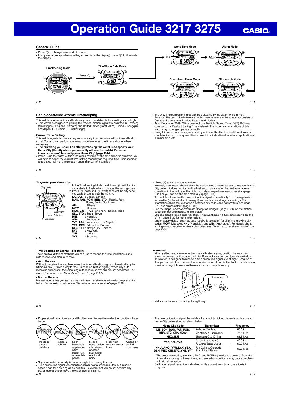 G-Shock GW-9110 User Manual | Page 2 / 10