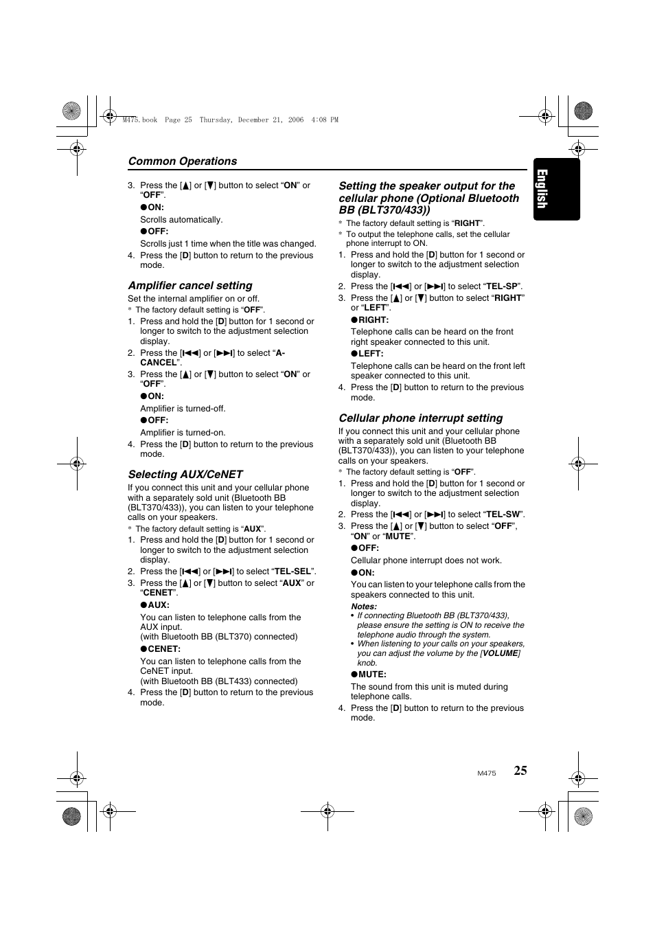 English | Clarion Automobile Accessories User Manual | Page 23 / 36