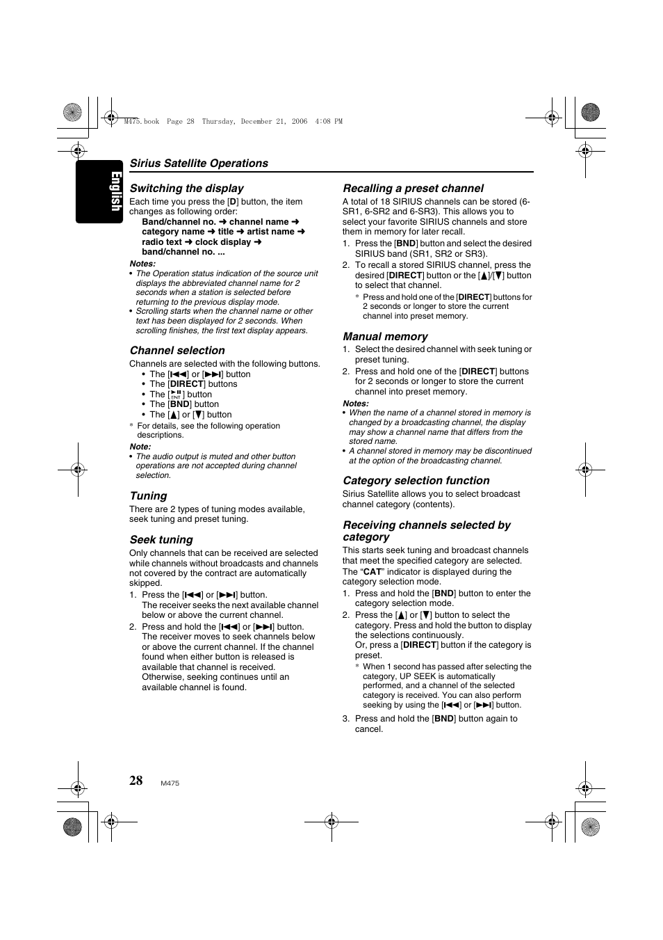 English | Clarion Automobile Accessories User Manual | Page 26 / 36