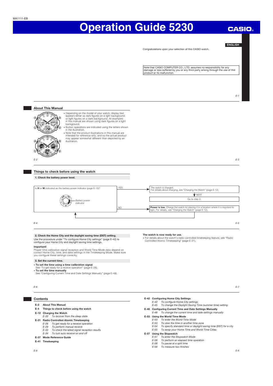 G-Shock AWG-M100 User Manual | 10 pages