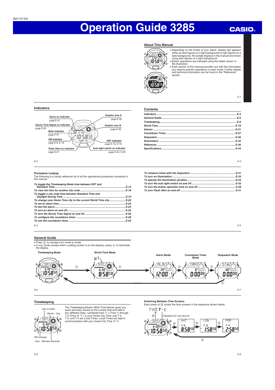 G-Shock G-8900 User Manual | 5 pages