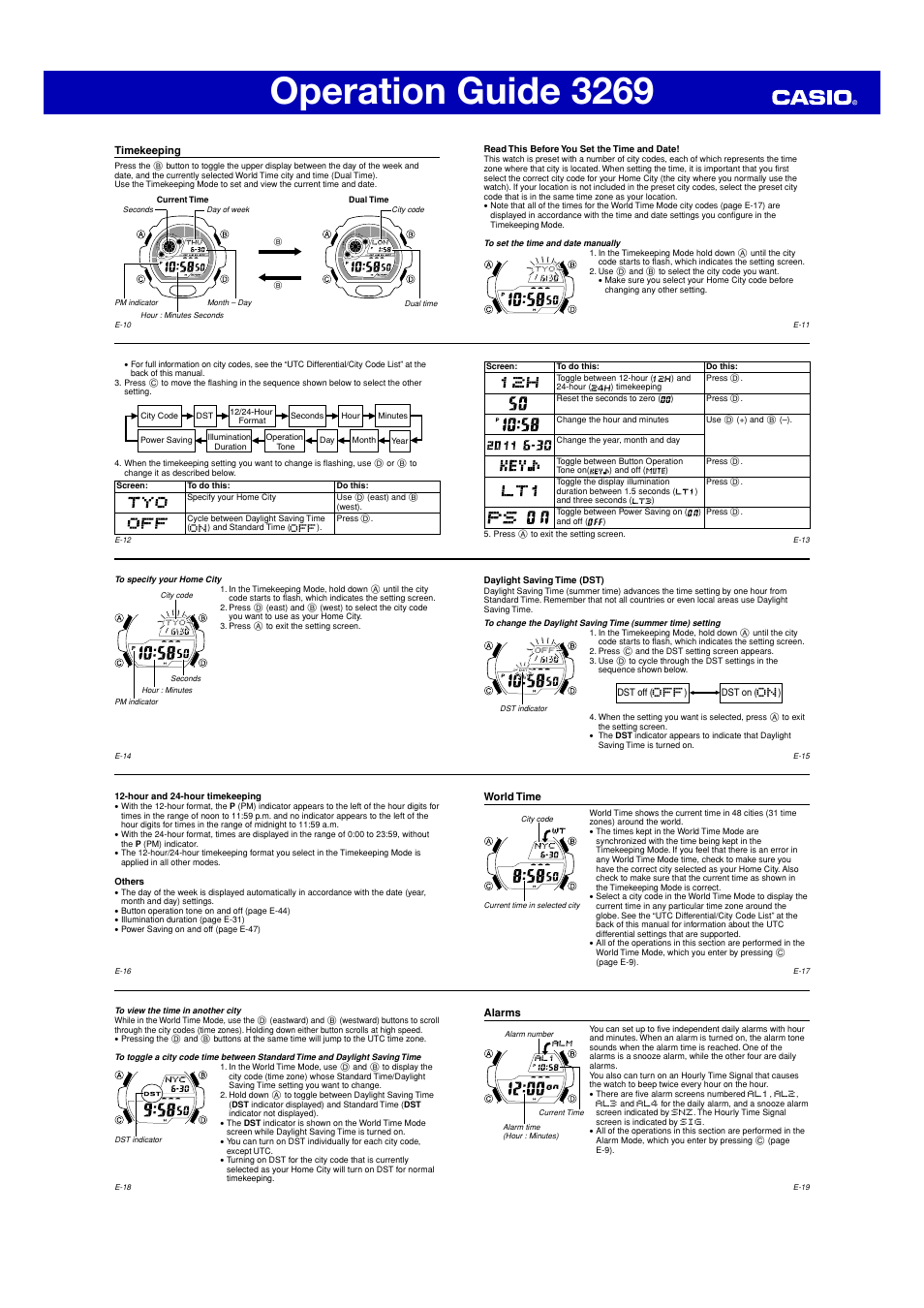 Operation guide 3269 | G-Shock GR-8900 User Manual | Page 2 / 6