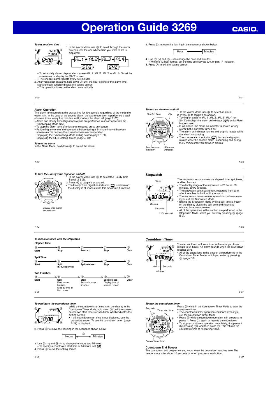 Operation guide 3269 | G-Shock GR-8900 User Manual | Page 3 / 6