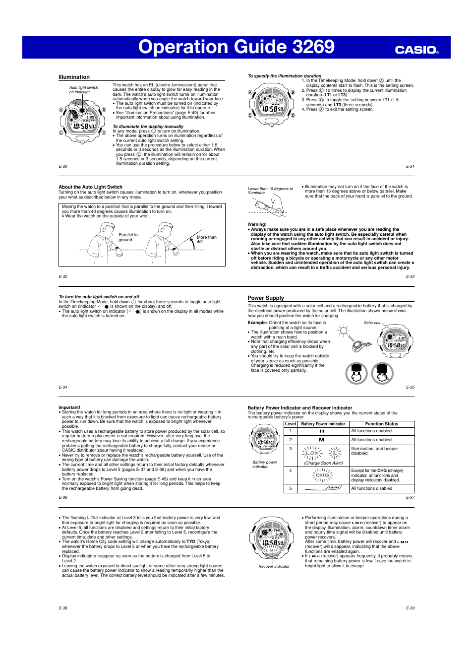 Operation guide 3269 | G-Shock GR-8900 User Manual | Page 4 / 6