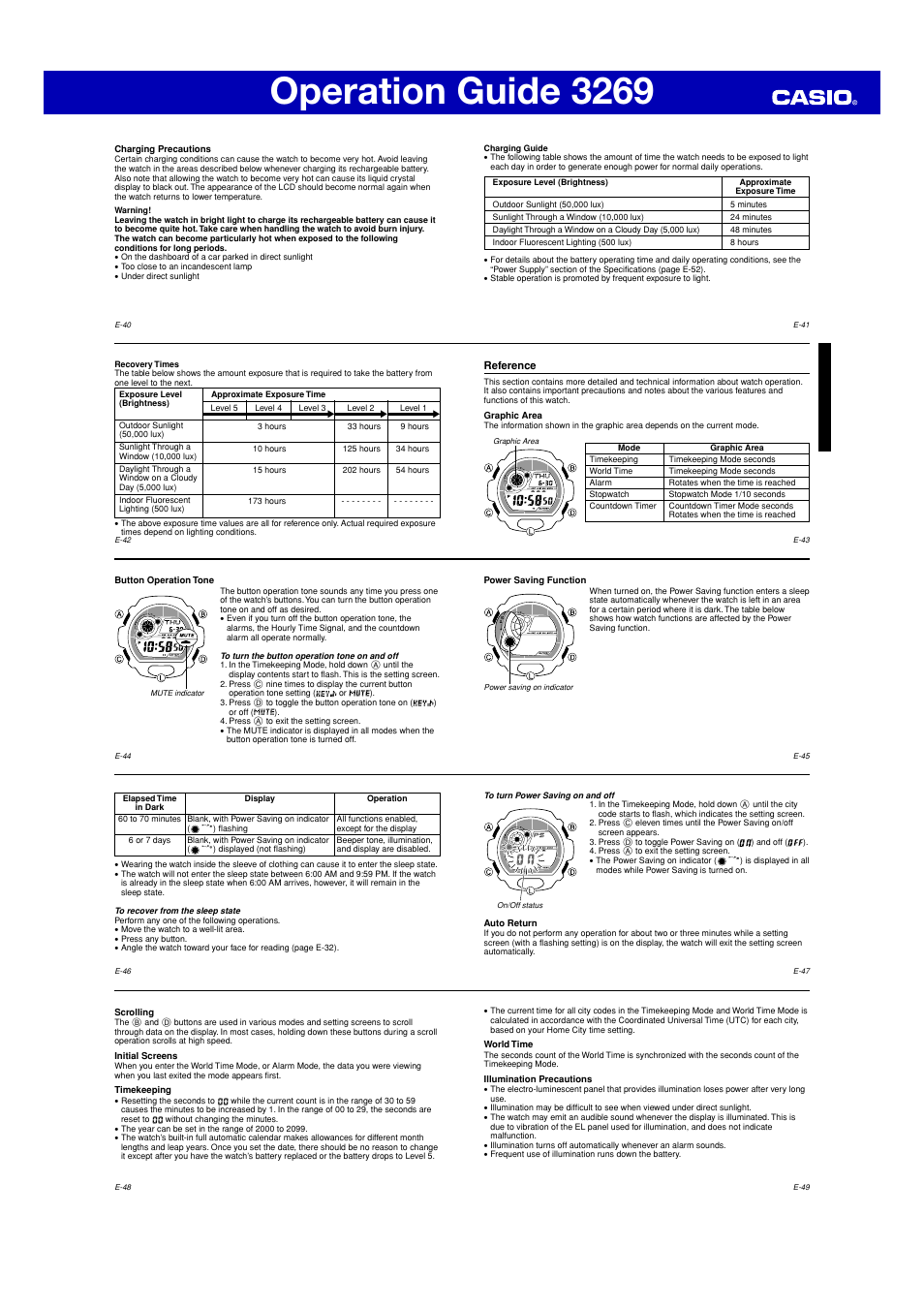 Operation guide 3269 | G-Shock GR-8900 User Manual | Page 5 / 6