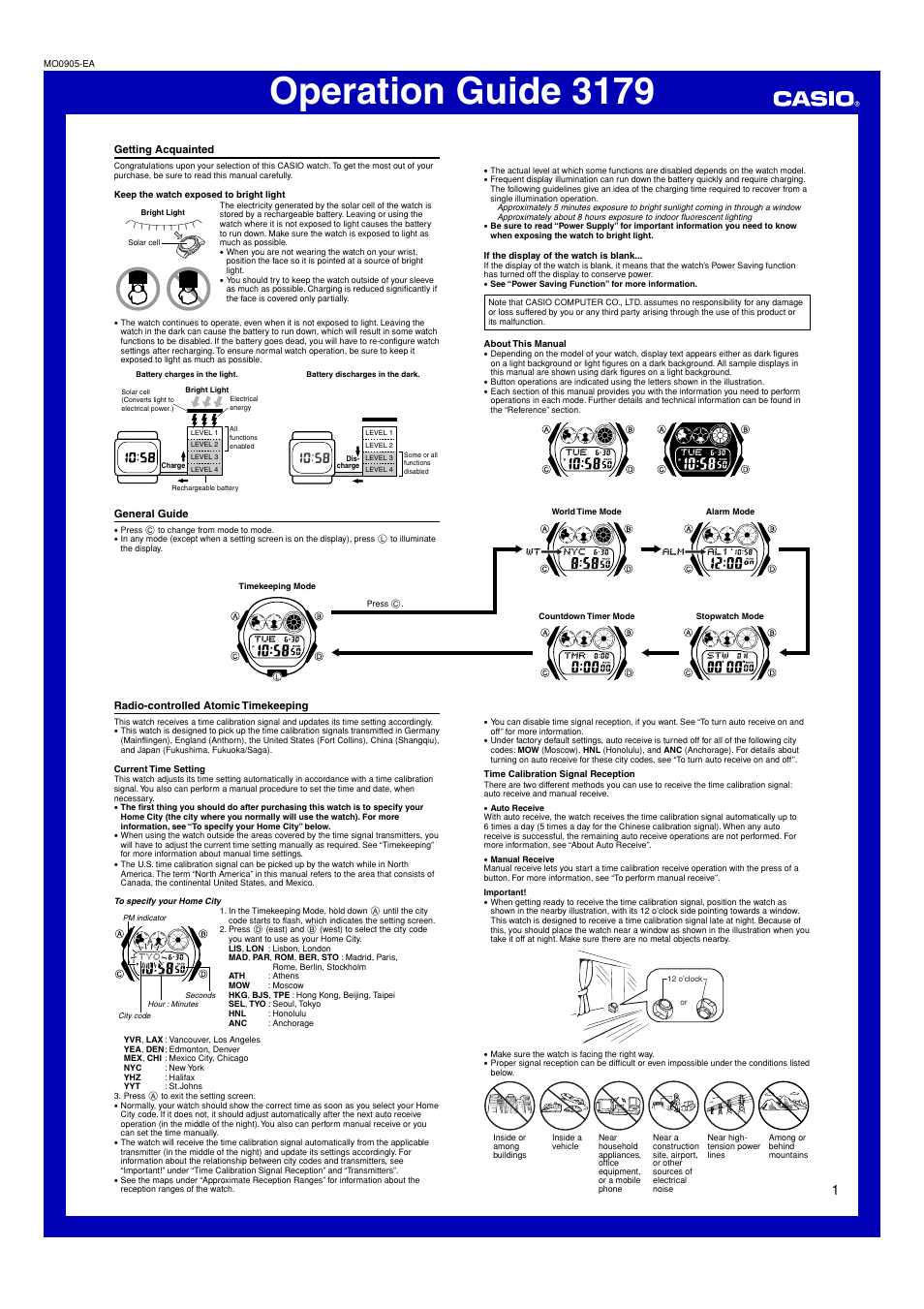 G-Shock GW-6900 User Manual | 6 pages