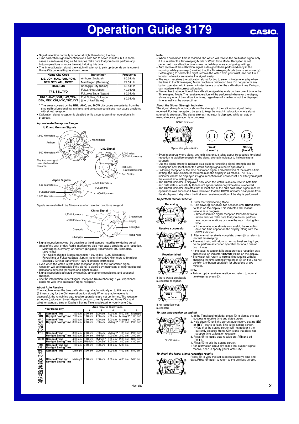 Operation guide 3179 | G-Shock GW-6900 User Manual | Page 2 / 6