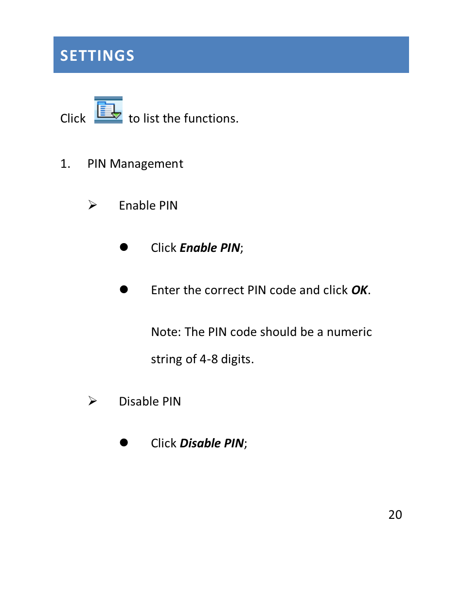 Settings | Verykool m950 User Manual | Page 21 / 29