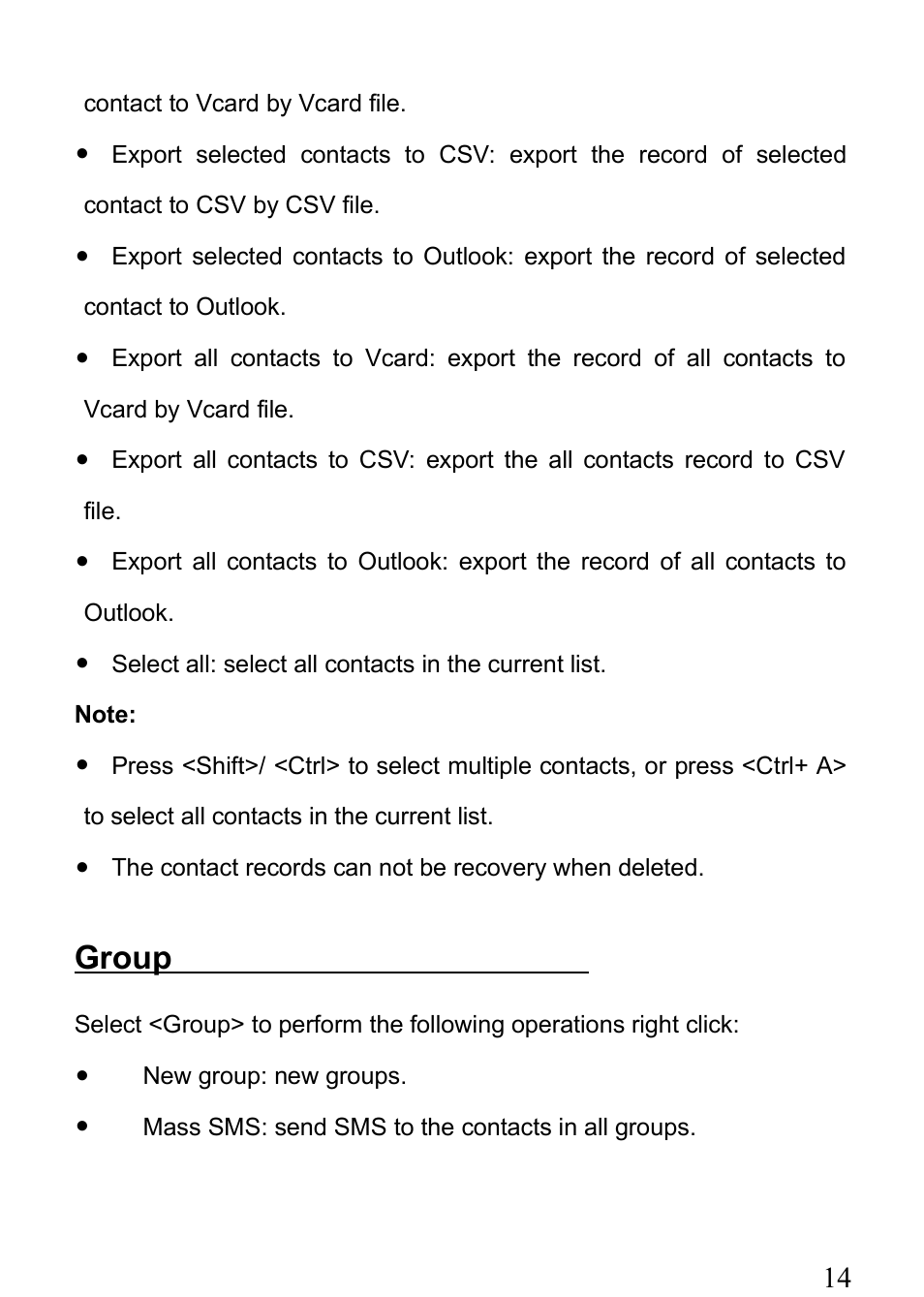 Group | Verykool m1000 User Manual | Page 14 / 23