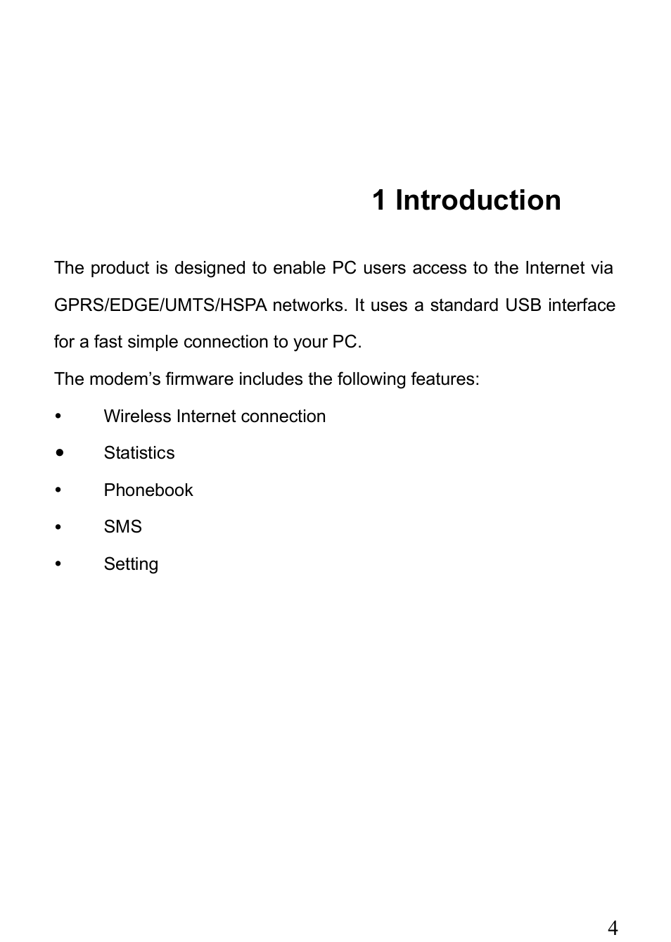 1 introduction | Verykool m1000 User Manual | Page 4 / 23