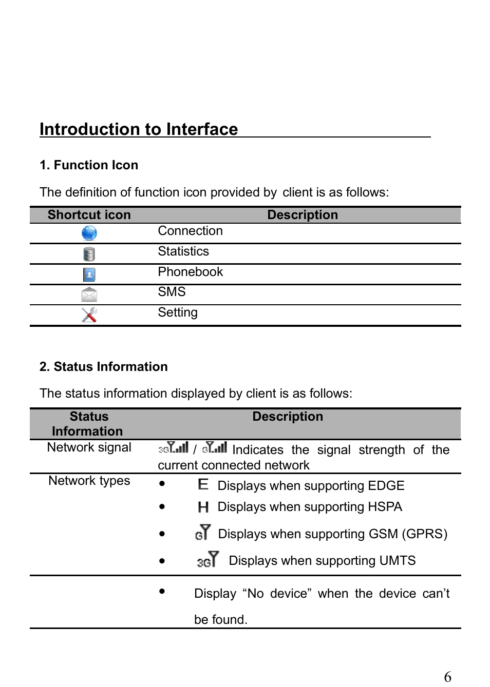 Introduction to interface | Verykool m1000 User Manual | Page 6 / 23