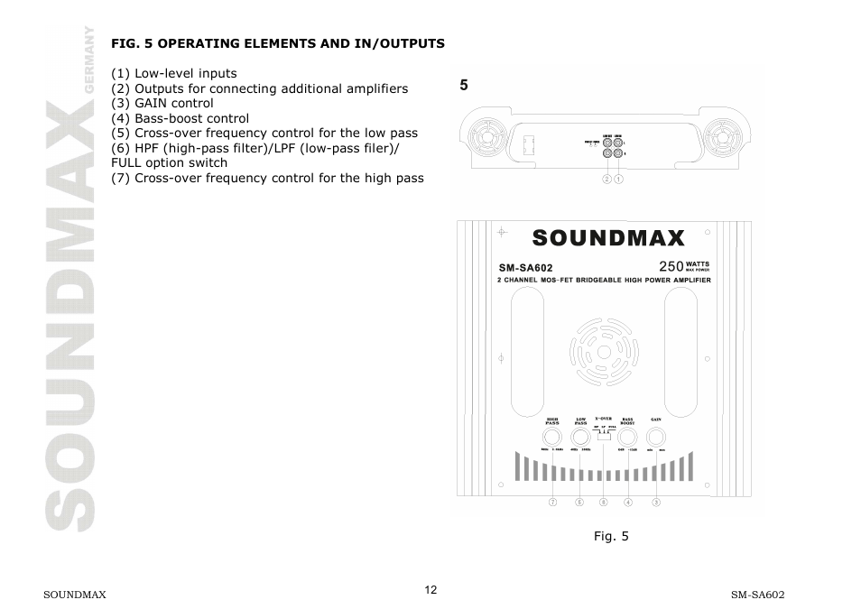 SoundMax SM-SA602 User Manual | Page 12 / 27