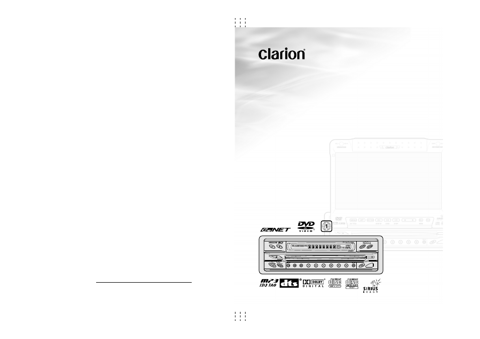 Clarion VRX935VD User Manual | 60 pages