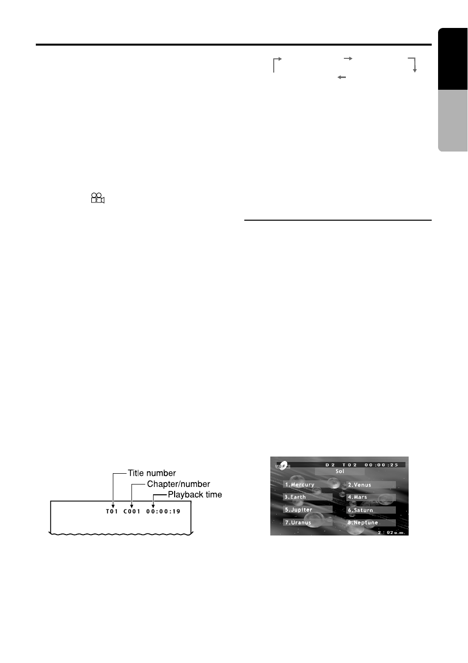 Watching a video cd, 35 english, Switching angles | Displaying the playback status, Dvd video player operations, Showing the v-cd menu (for v-cd discs with pbc) | Clarion VRX935VD User Manual | Page 31 / 60
