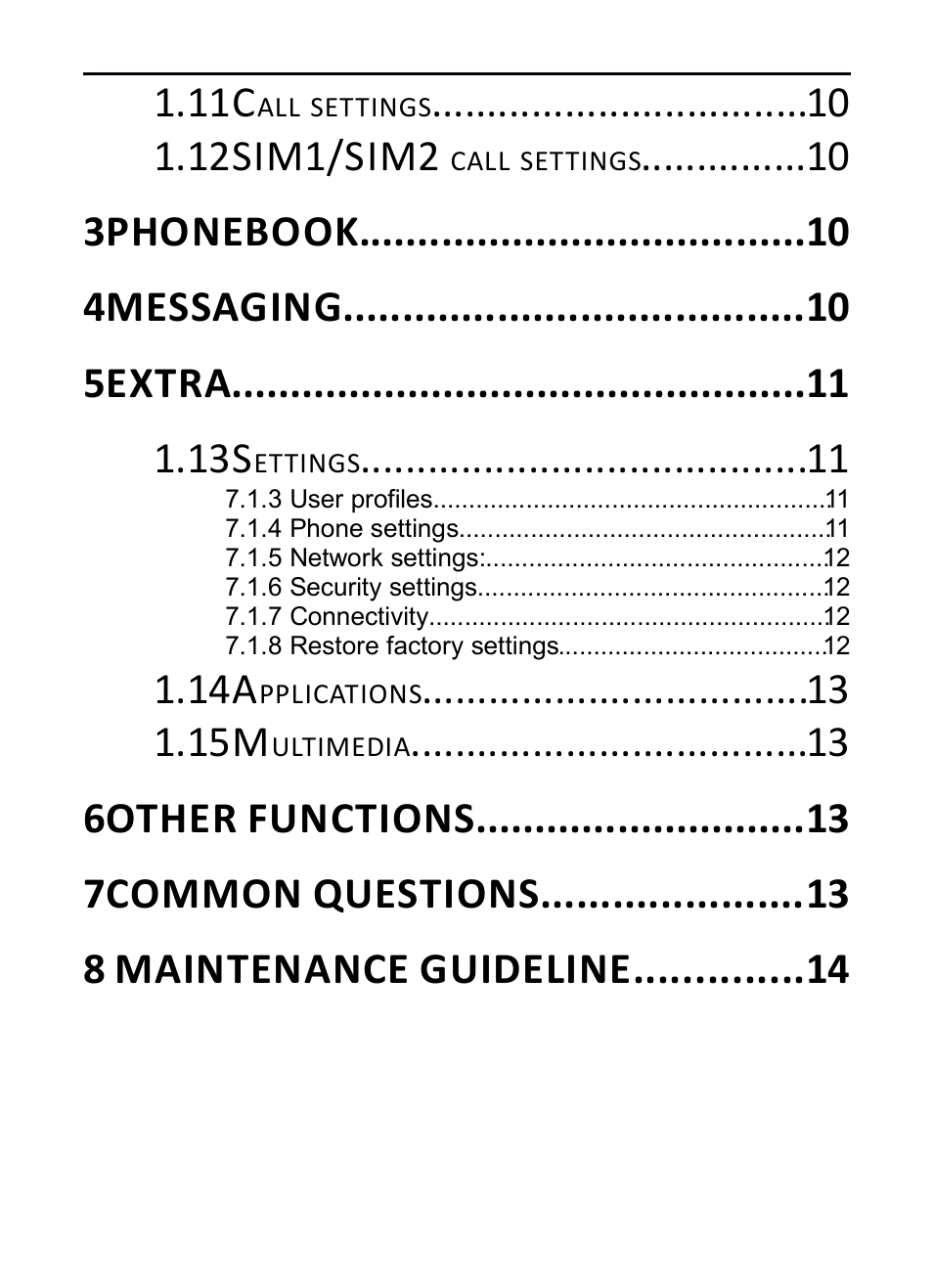 12sim1/sim2 | Verykool i130 User Manual | Page 4 / 21