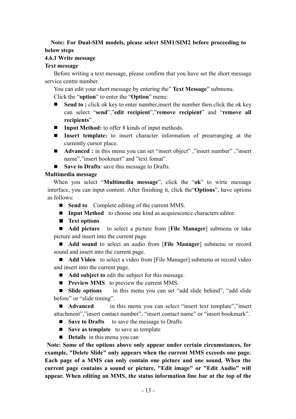 Verykool i277 User Manual | Page 13 / 26