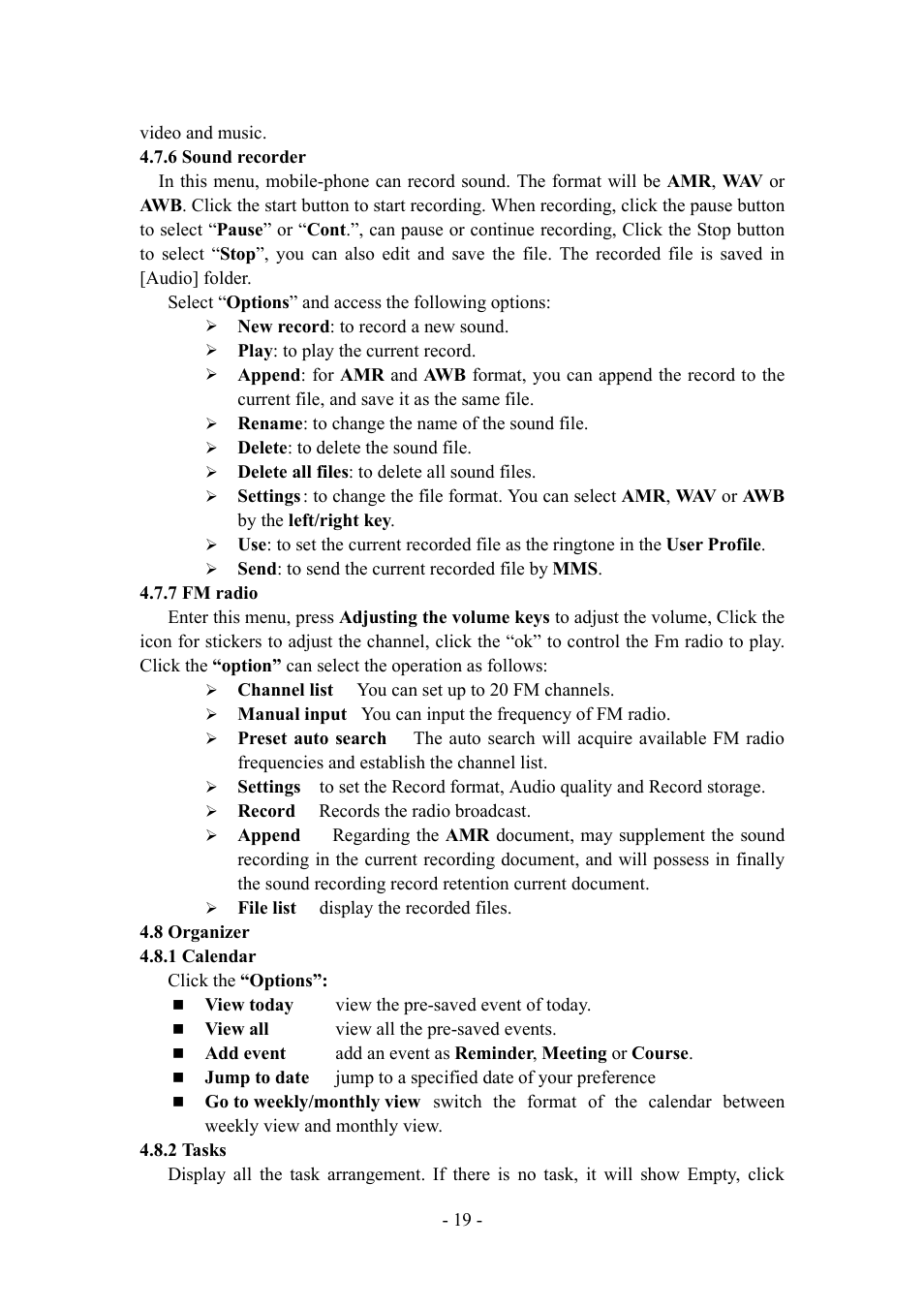 Verykool i277 User Manual | Page 19 / 26