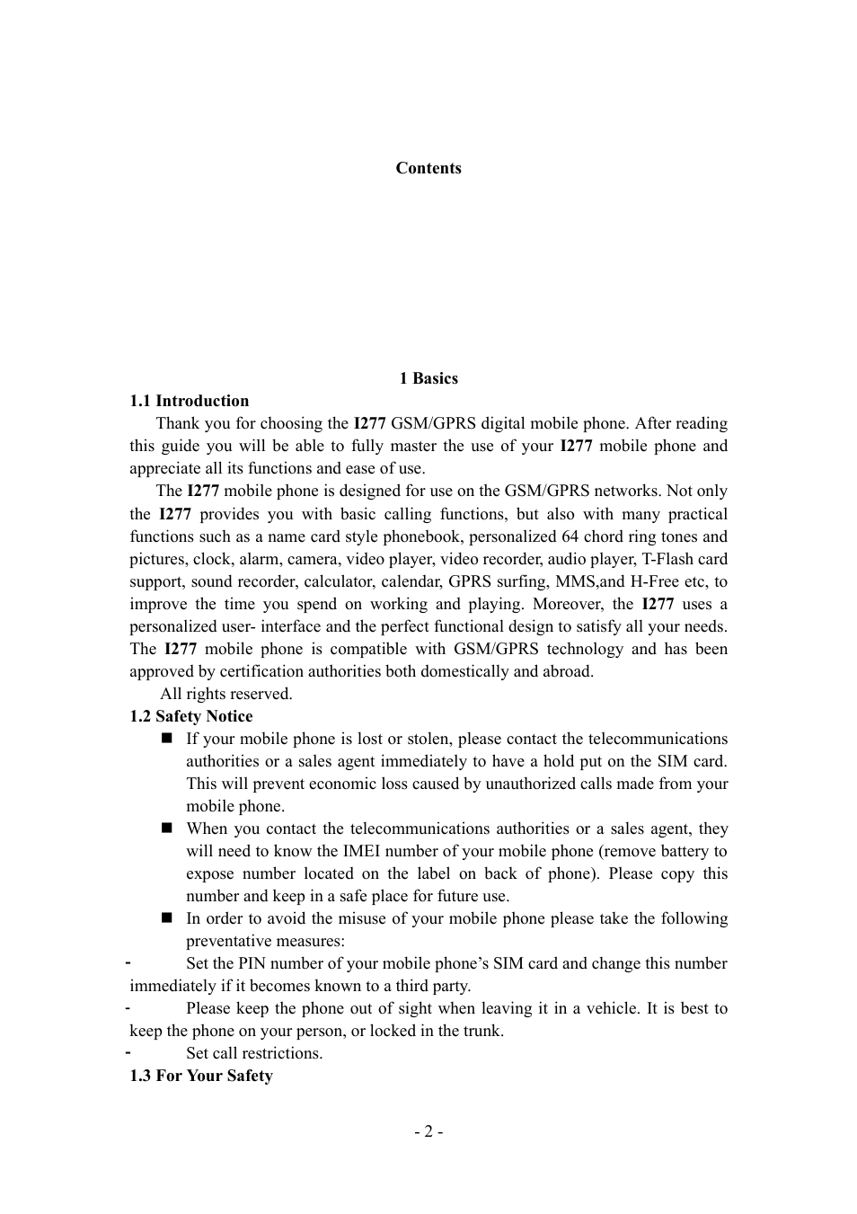 Verykool i277 User Manual | Page 2 / 26