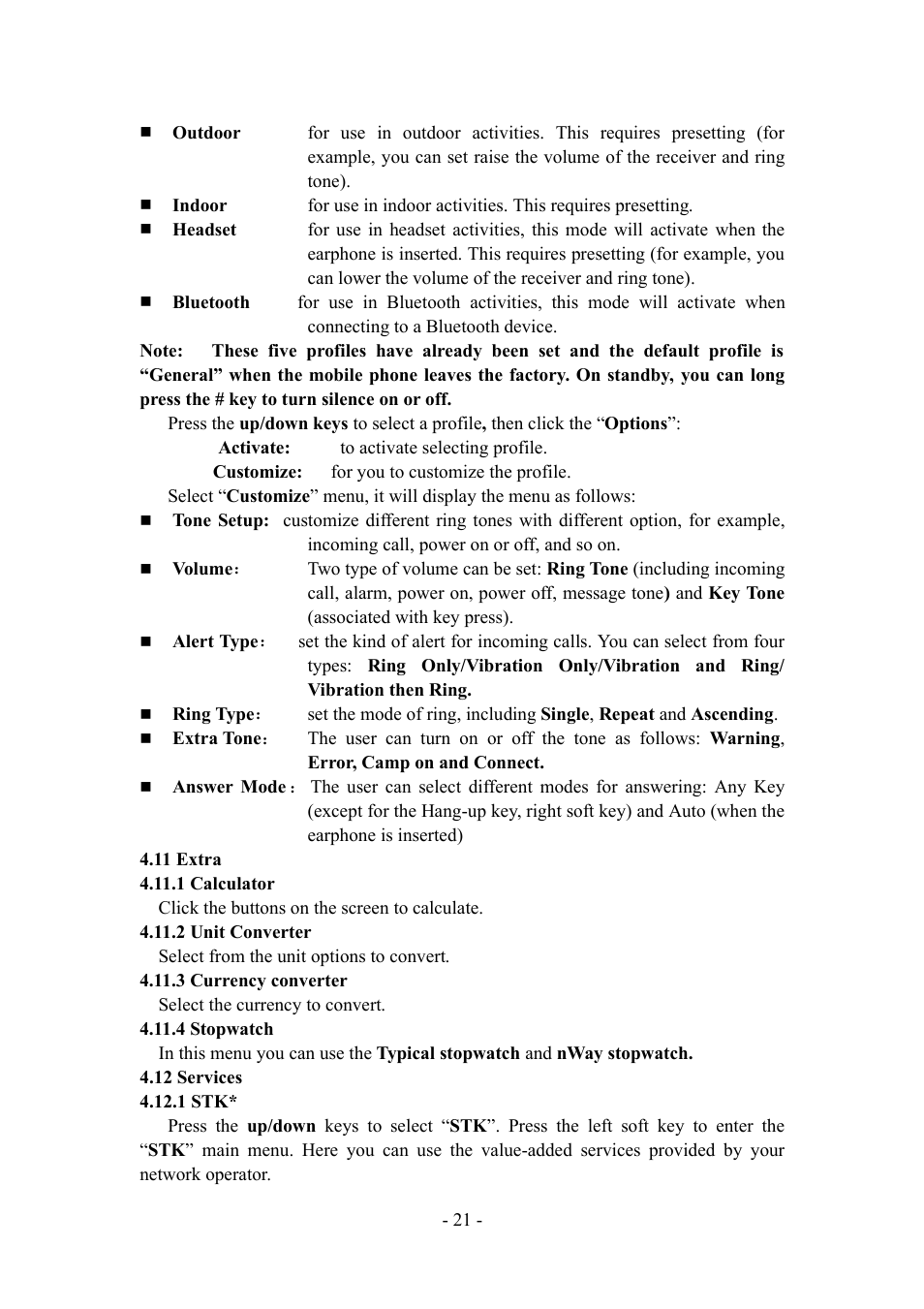 Verykool i277 User Manual | Page 21 / 26