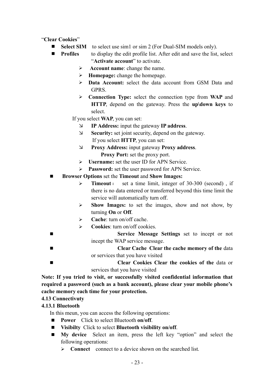 Verykool i277 User Manual | Page 23 / 26