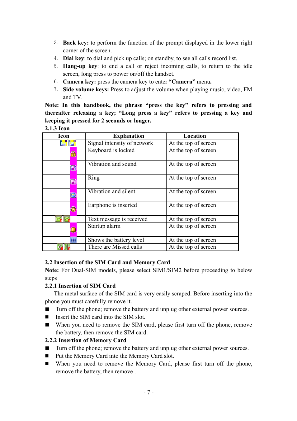 Verykool i277 User Manual | Page 7 / 26