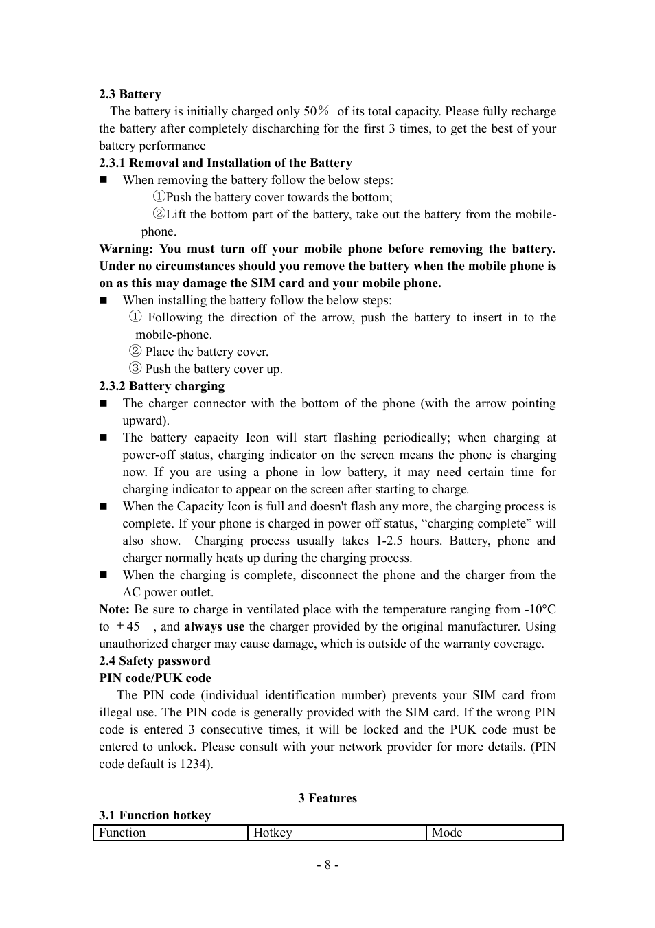 Verykool i277 User Manual | Page 8 / 26