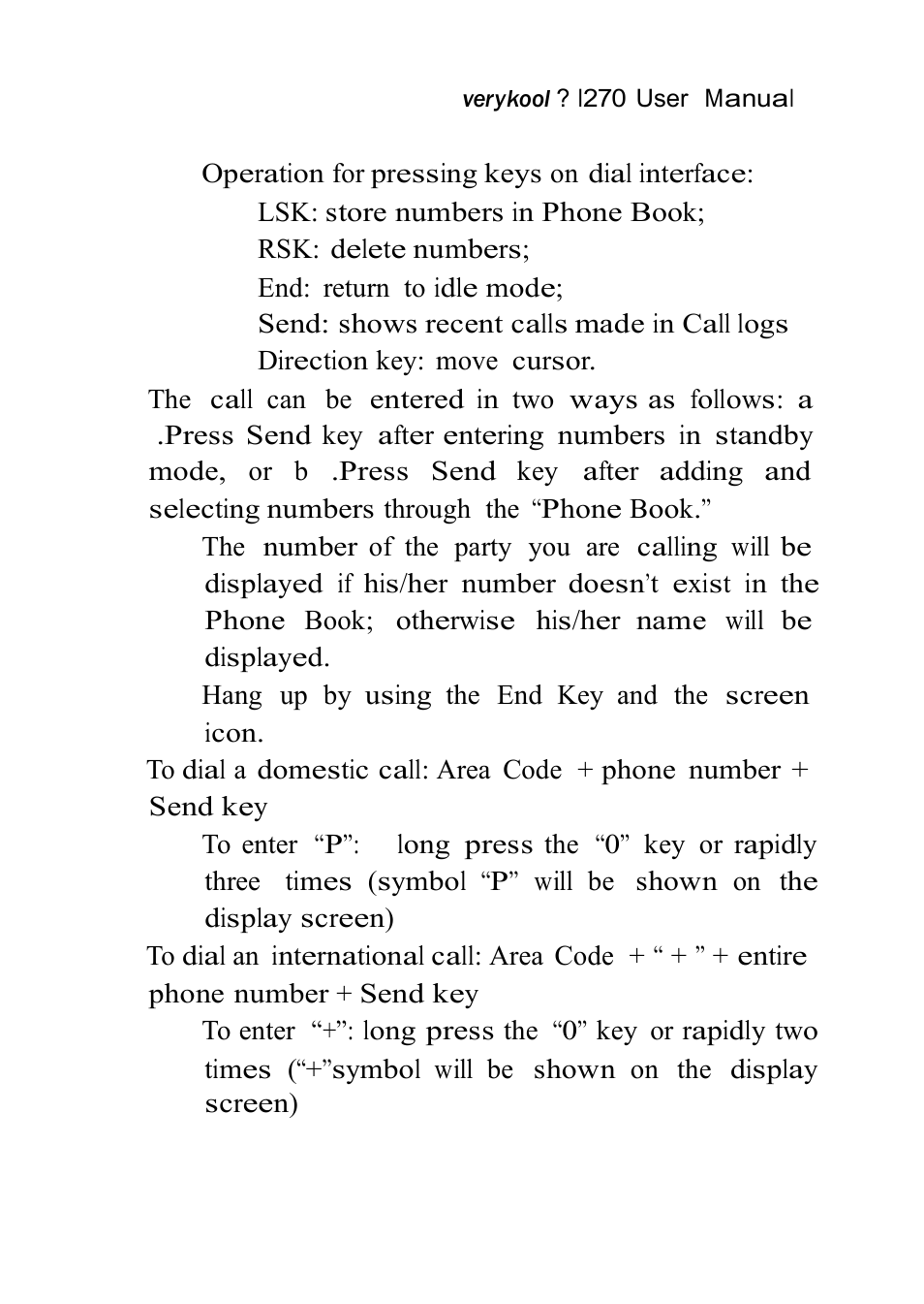 Verykool i270 User Manual | Page 18 / 67