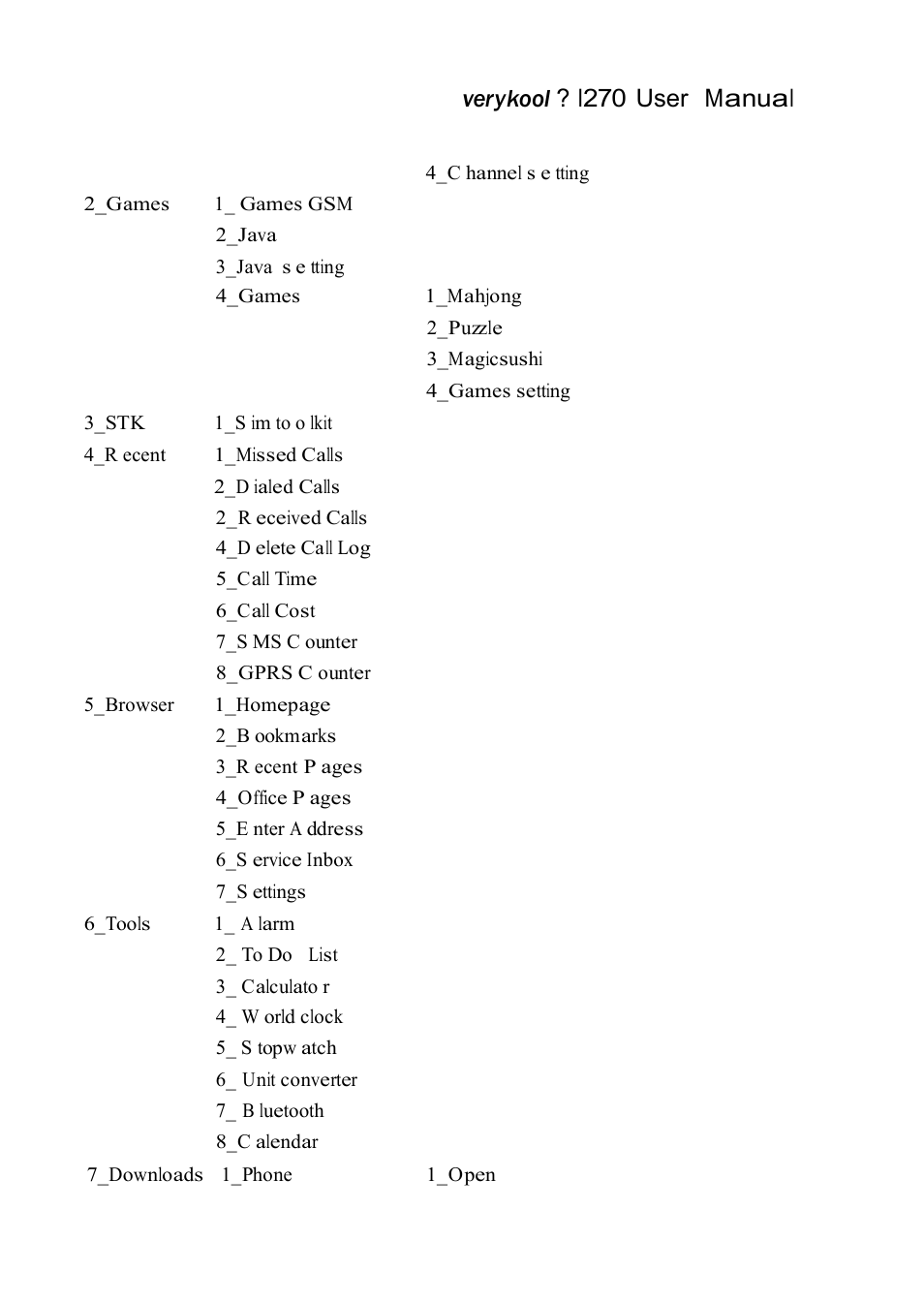 Verykool ? i270 user manual | Verykool i270 User Manual | Page 25 / 67