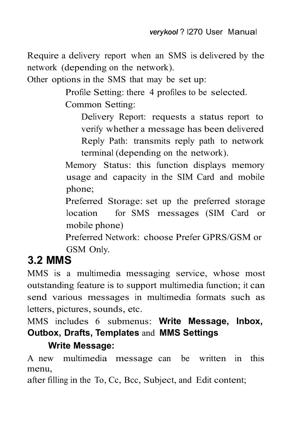 2 mms | Verykool i270 User Manual | Page 31 / 67