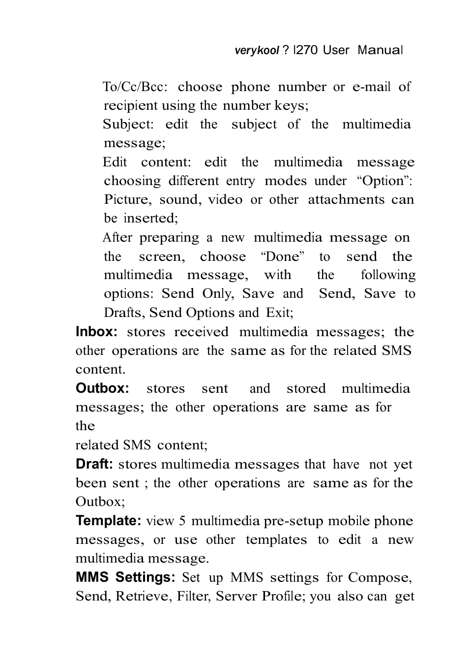 Verykool i270 User Manual | Page 32 / 67