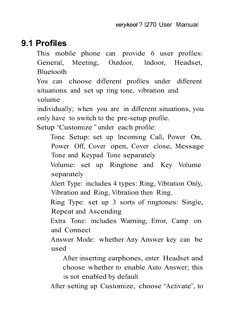 1 profiles | Verykool i270 User Manual | Page 45 / 67