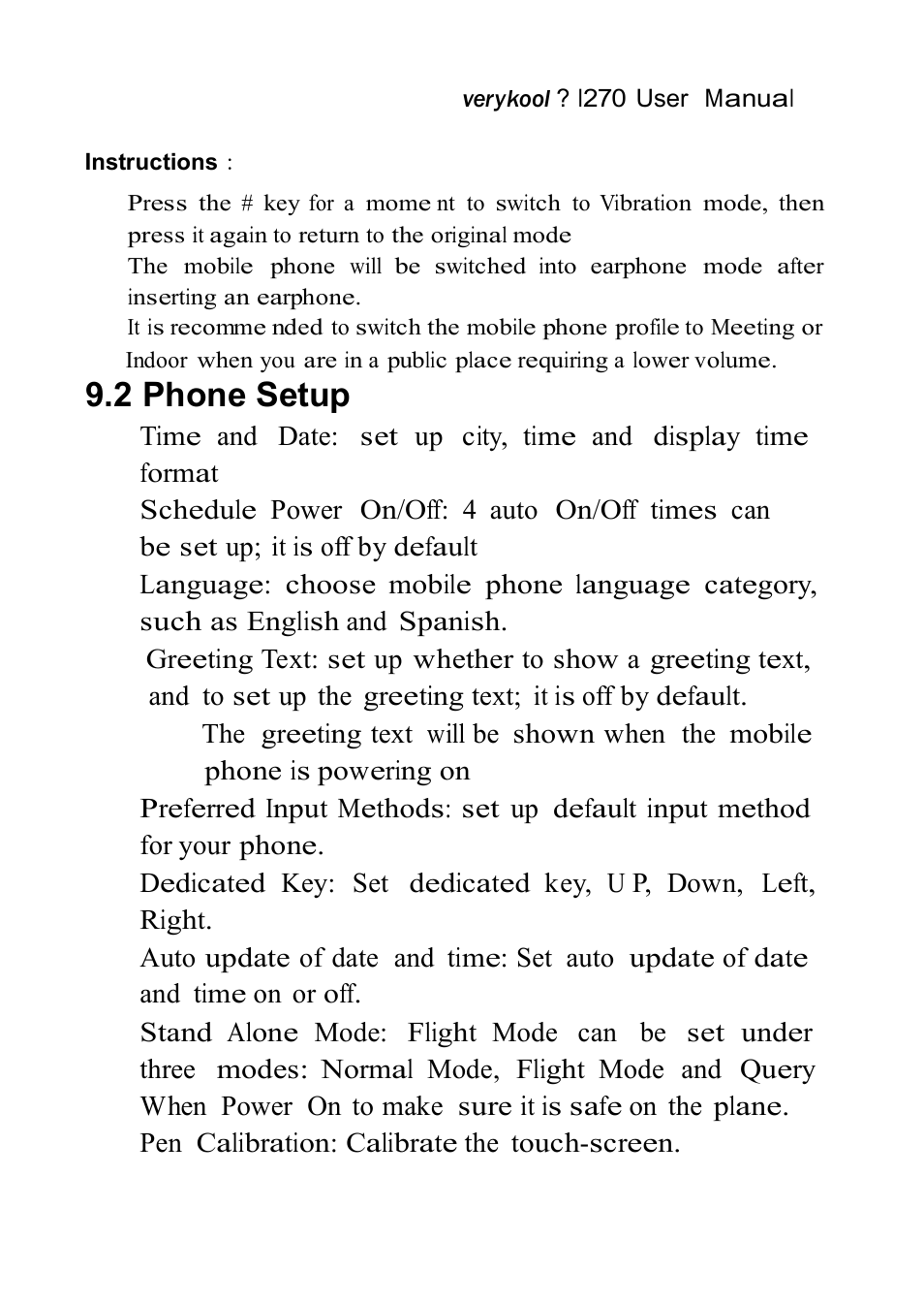 2 phone setup | Verykool i270 User Manual | Page 47 / 67