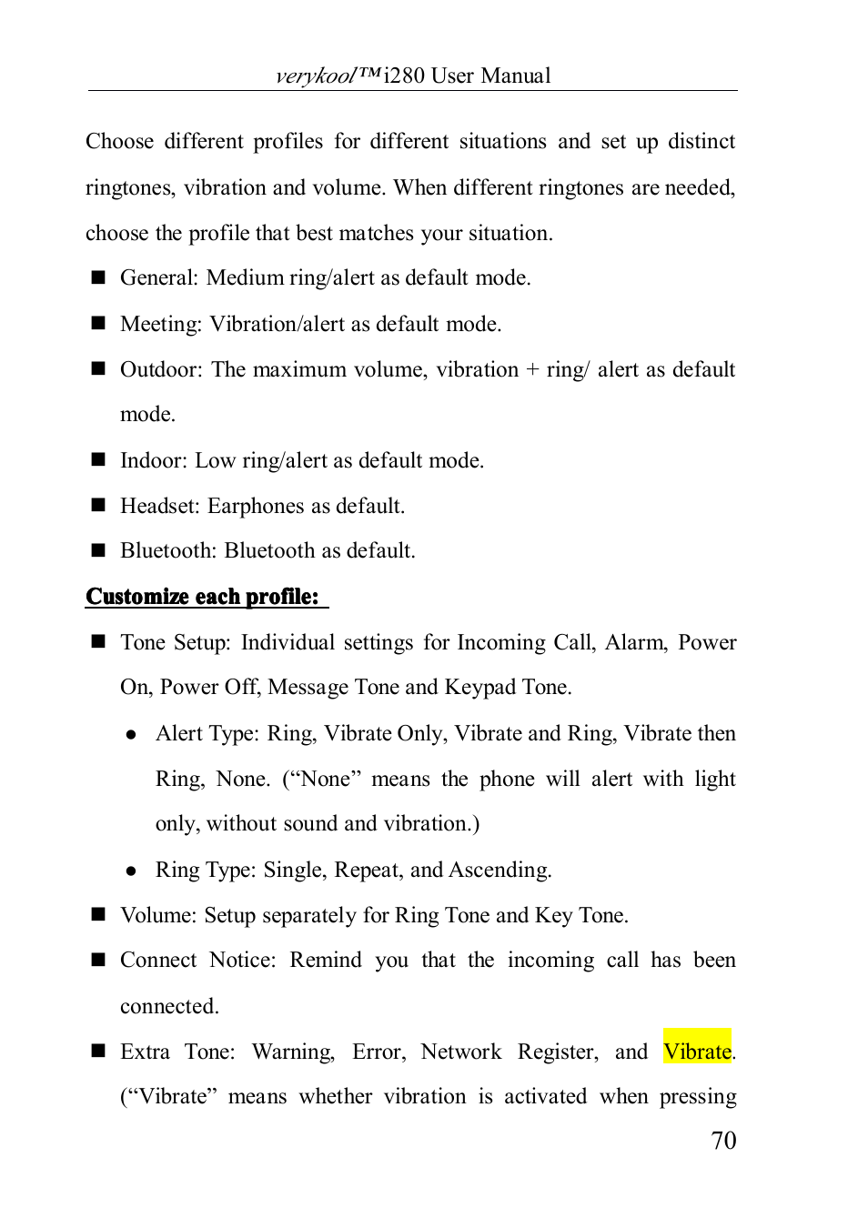 Verykool i280 User Manual | Page 70 / 91