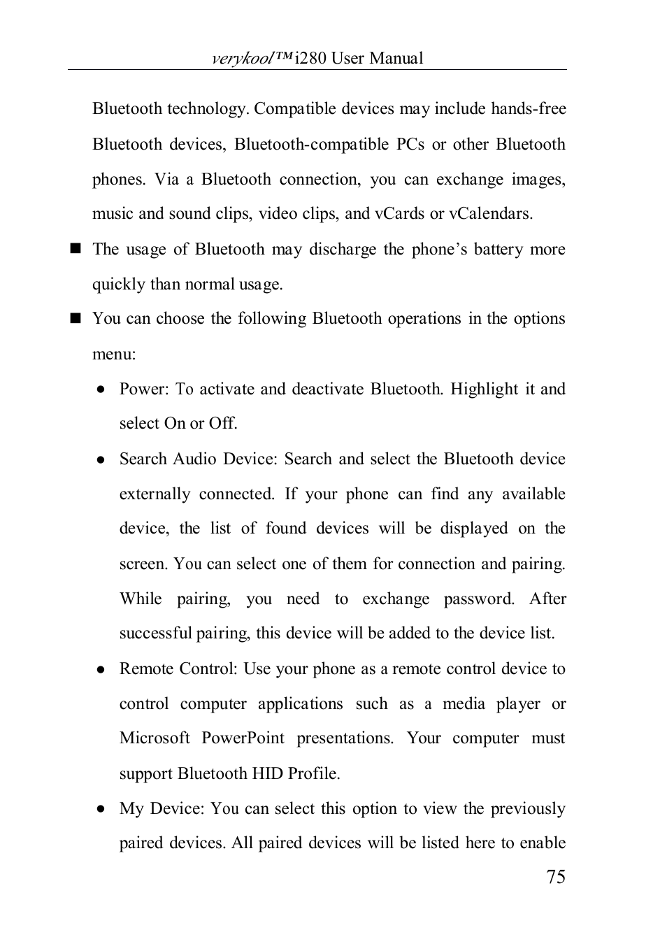 Verykool i280 User Manual | Page 75 / 91