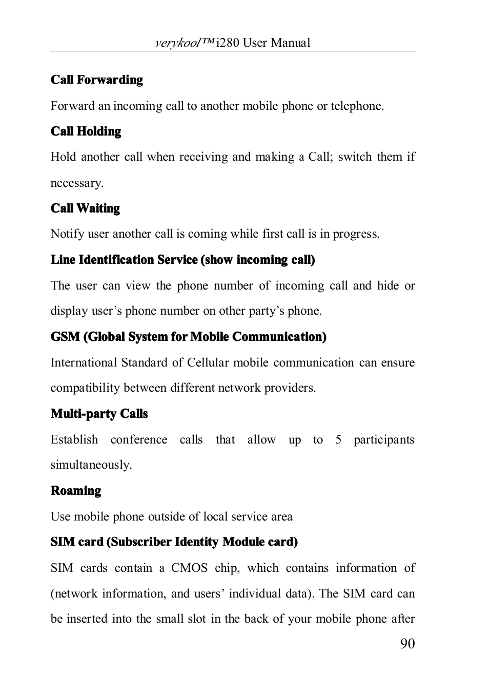 Verykool i280 User Manual | Page 90 / 91