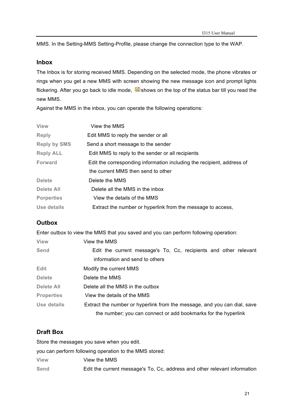 Verykool i315 User Manual | Page 21 / 44