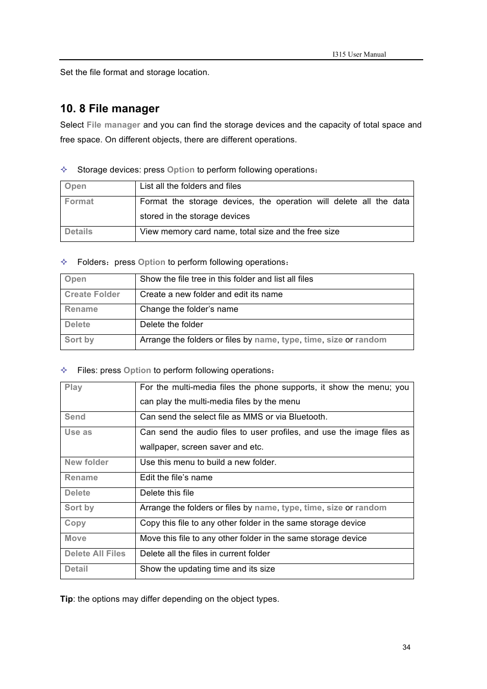 8 file manager | Verykool i315 User Manual | Page 34 / 44