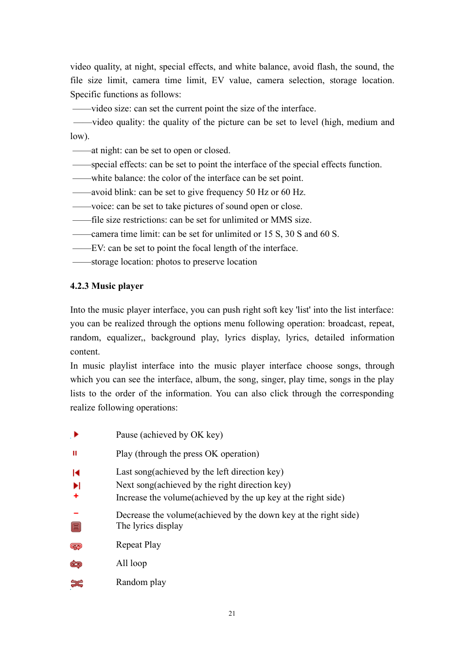 3 music player | Verykool i315N User Manual | Page 21 / 35