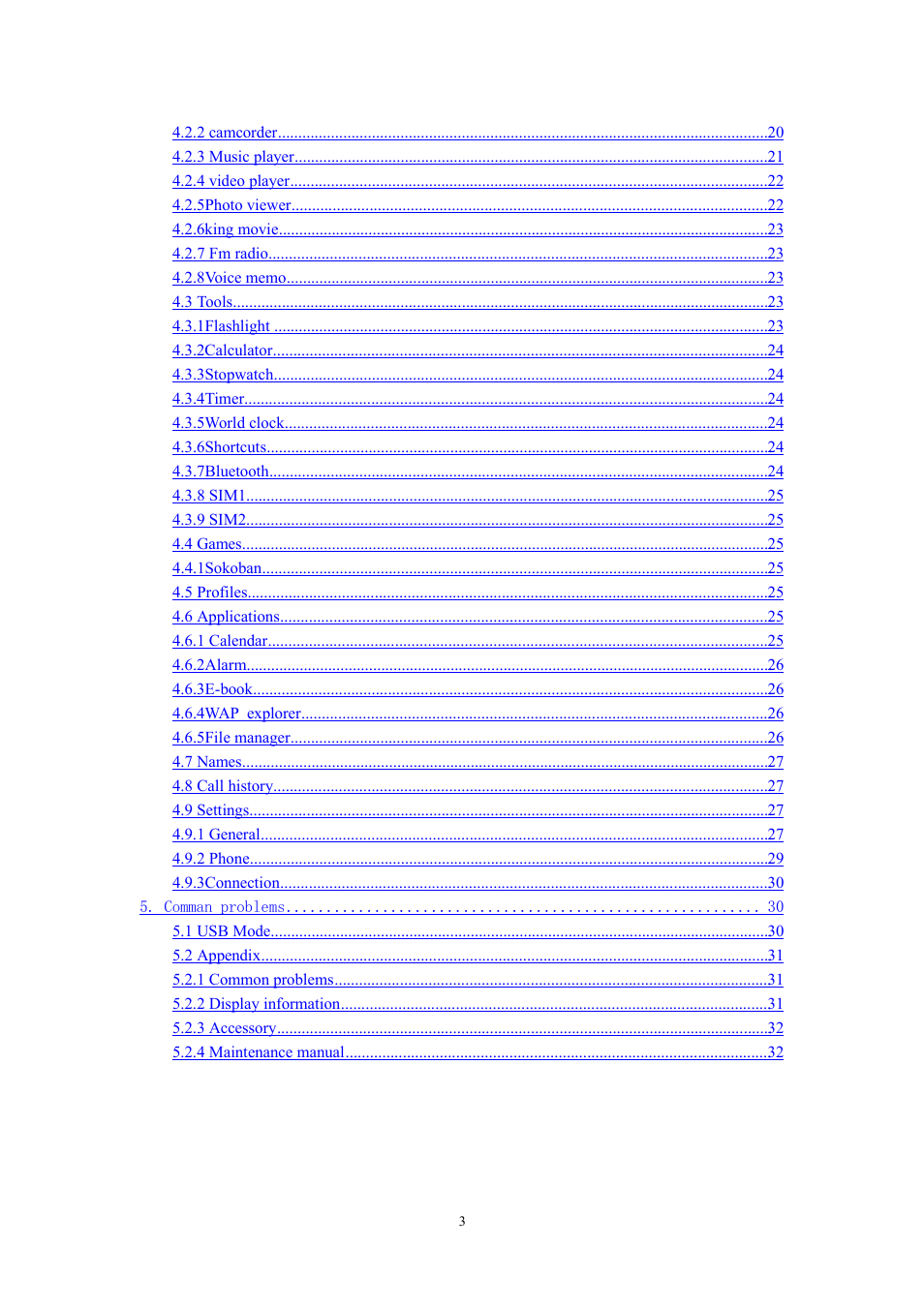 Verykool i315N User Manual | Page 3 / 35