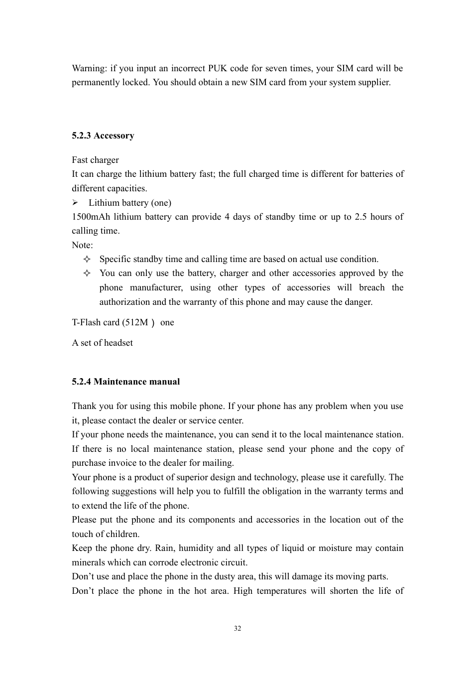 3 accessory, 4 maintenance manual, Comman problems | Verykool i315N User Manual | Page 32 / 35