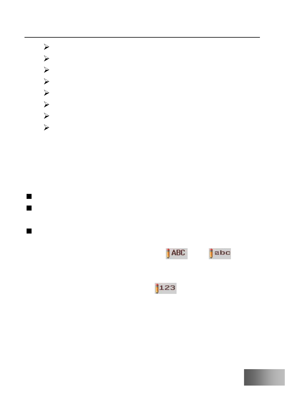 Text input mode, 1 introduction, 2 enter uppercase/lowercase letters | 3 numeric entry, Symbol entry | Verykool i410 User Manual | Page 22 / 61