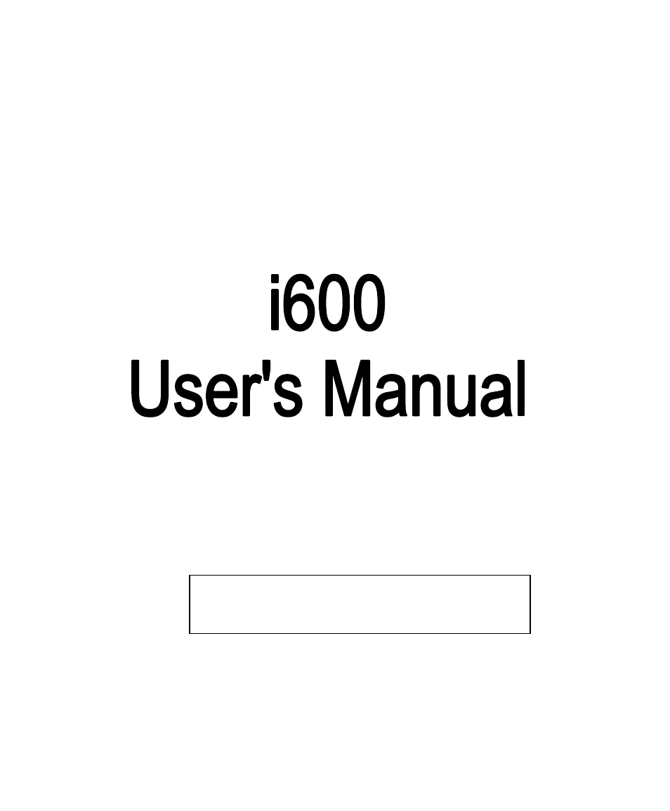 Verykool i600 User Manual | 46 pages