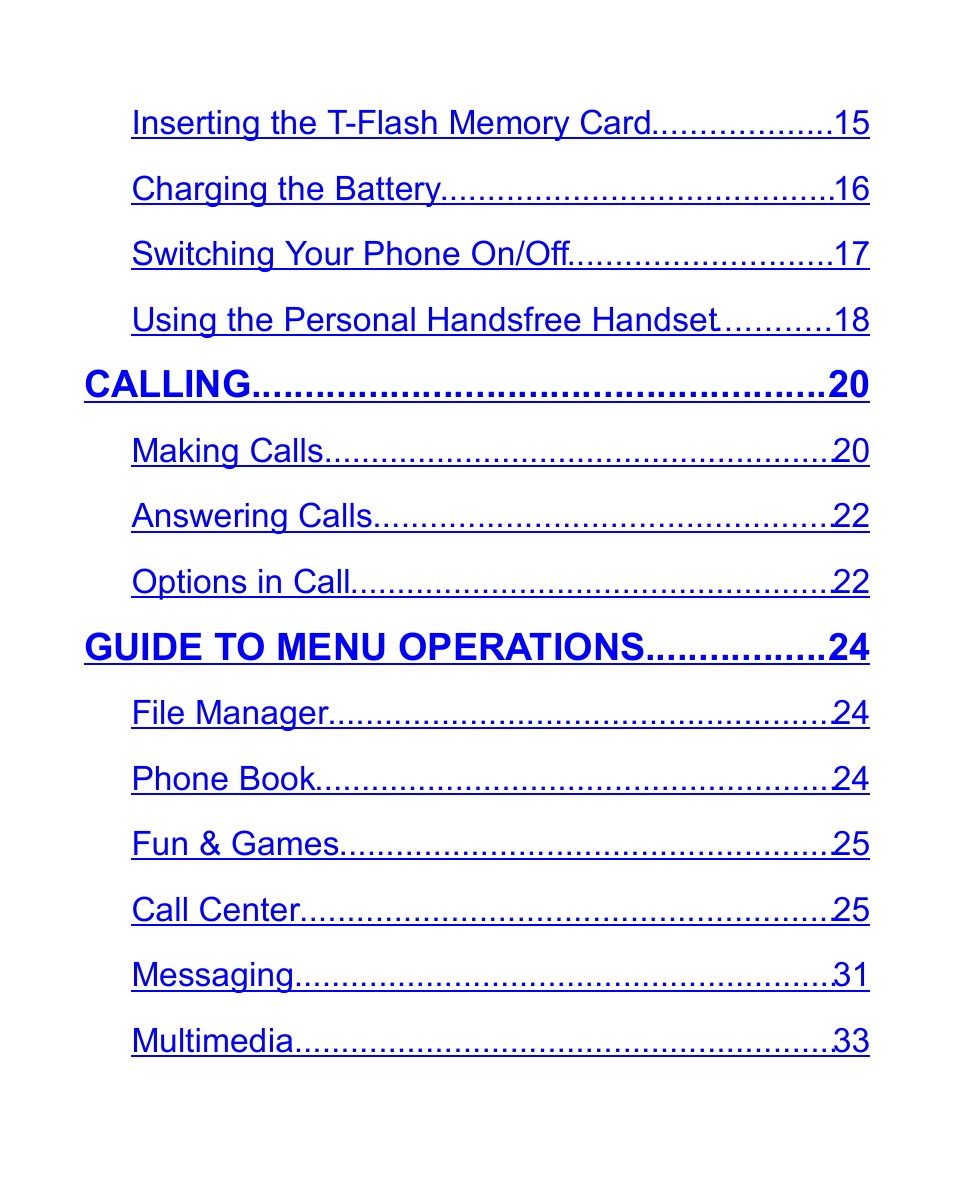 Verykool i604 User Manual | Page 6 / 69
