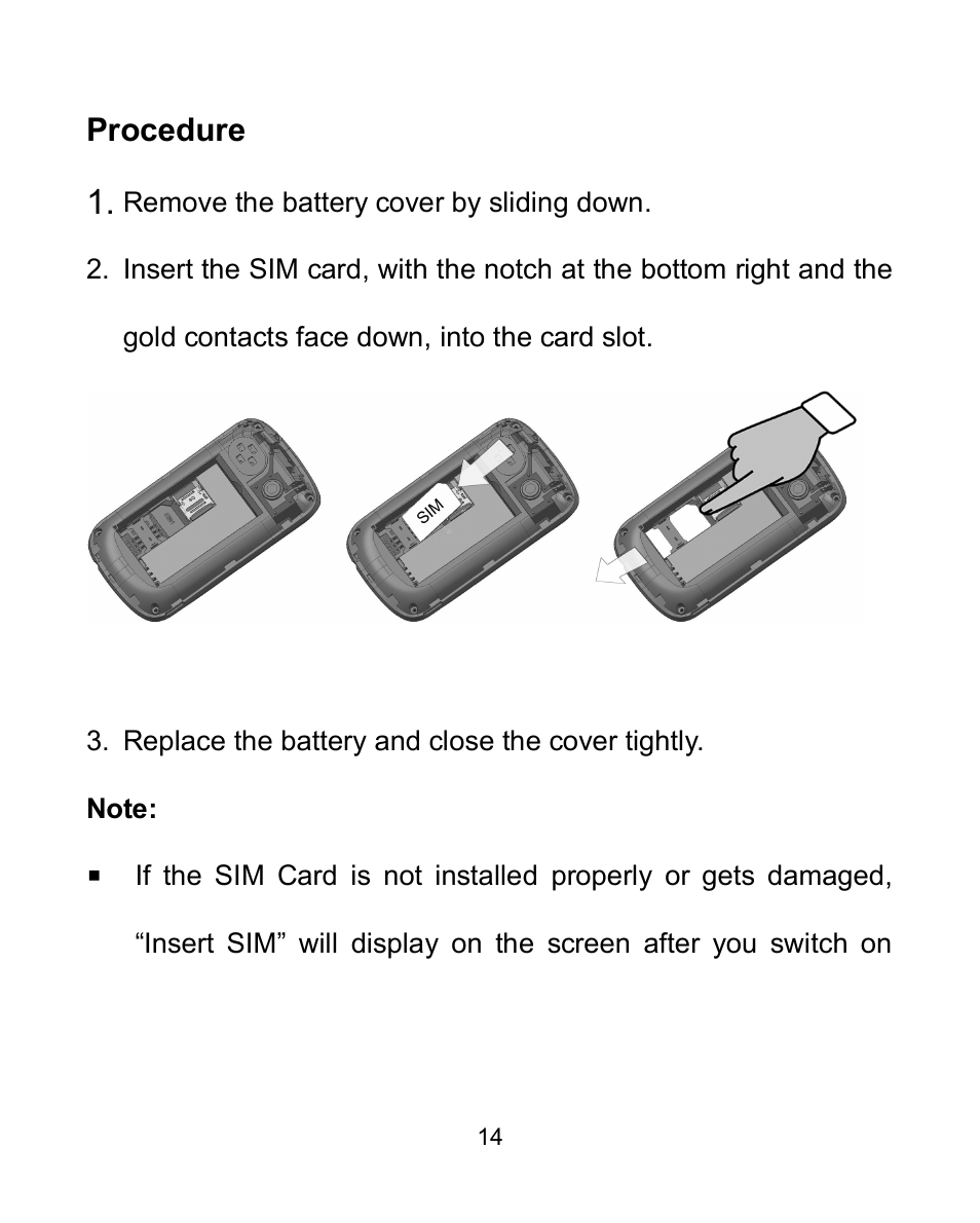 Procedure | Verykool i605 User Manual | Page 21 / 73