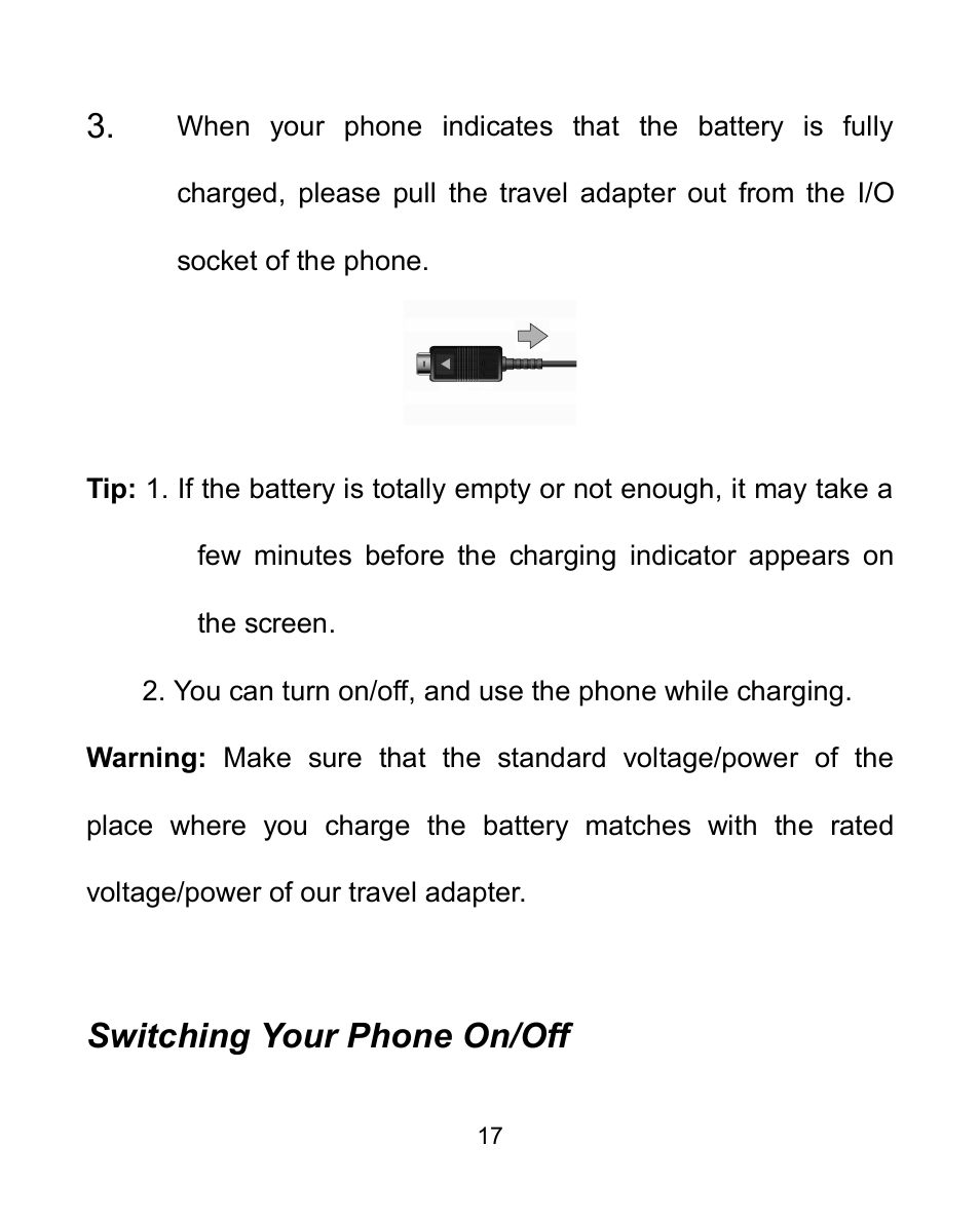 Switching your phone on/off | Verykool i605 User Manual | Page 24 / 73