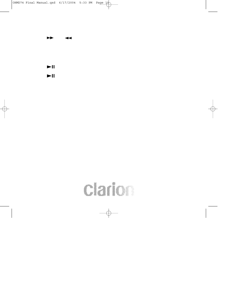 Clarion OHMD74 User Manual | Page 11 / 44