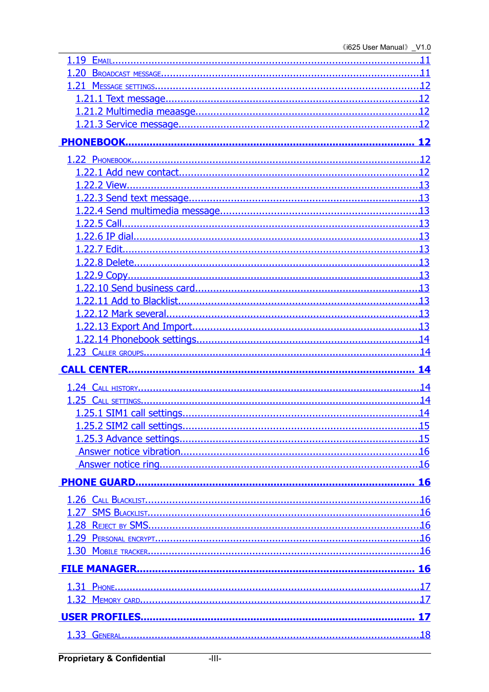 Verykool i625 User Manual | Page 3 / 35