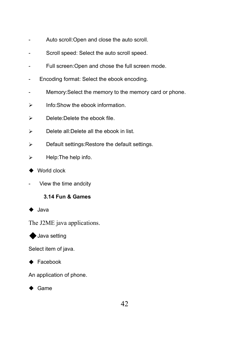 14 fun & games, 14 f, Ames | Verykool i650 User Manual | Page 42 / 57