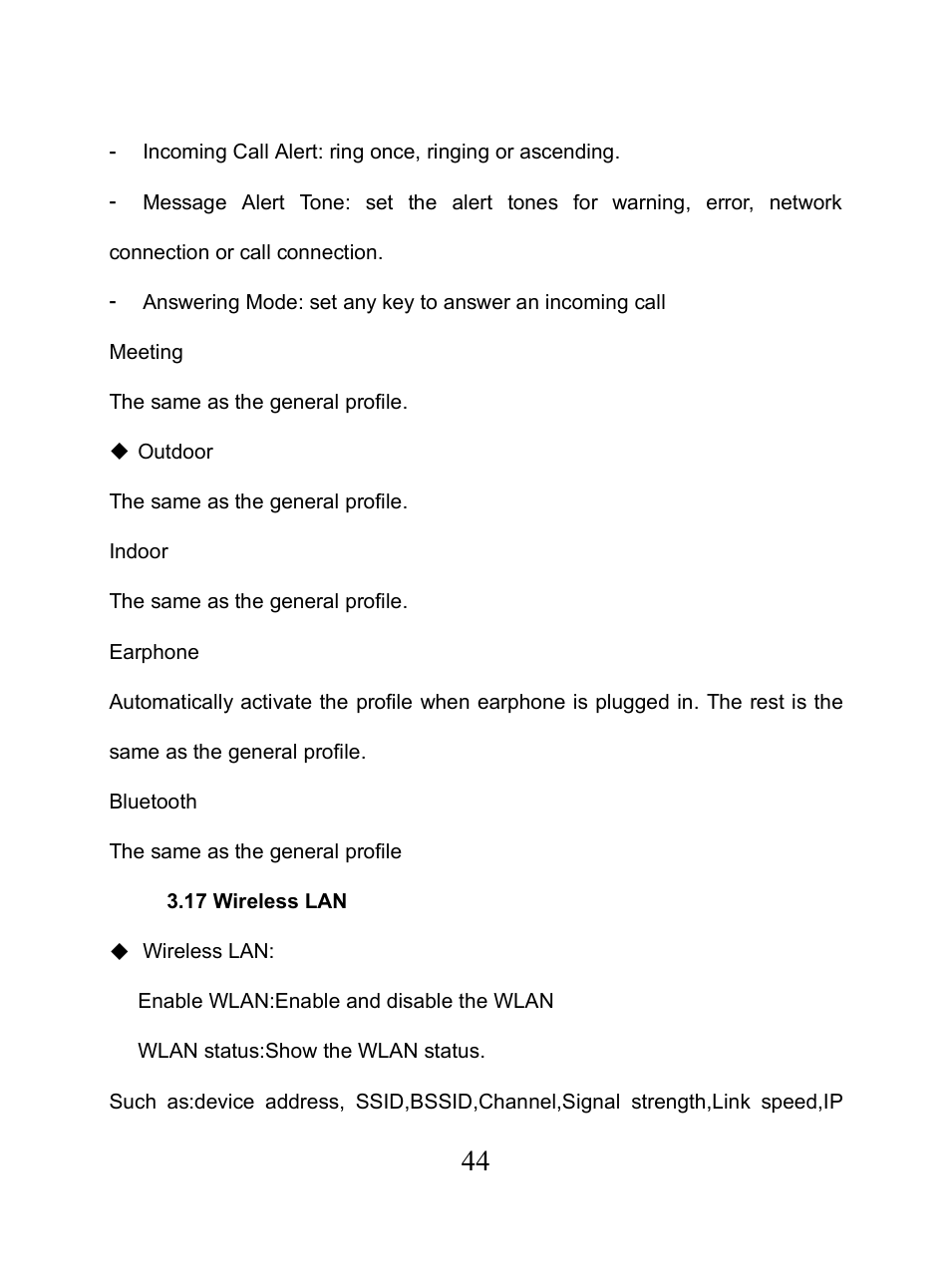 17 wireless lan, 17 w, Ireless | Verykool i650 User Manual | Page 44 / 57