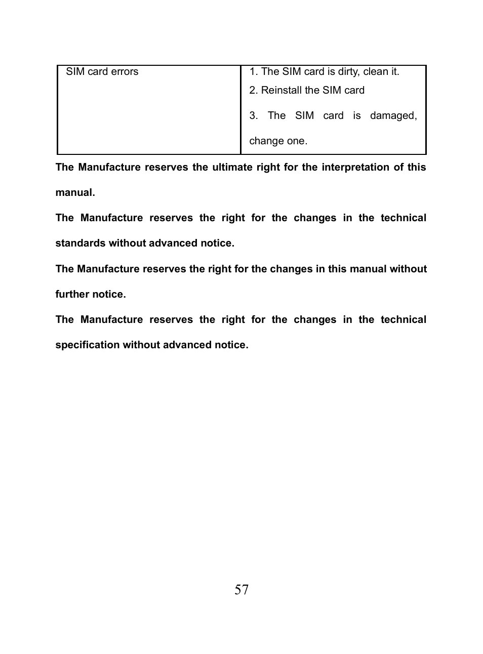 Verykool i650 User Manual | Page 57 / 57